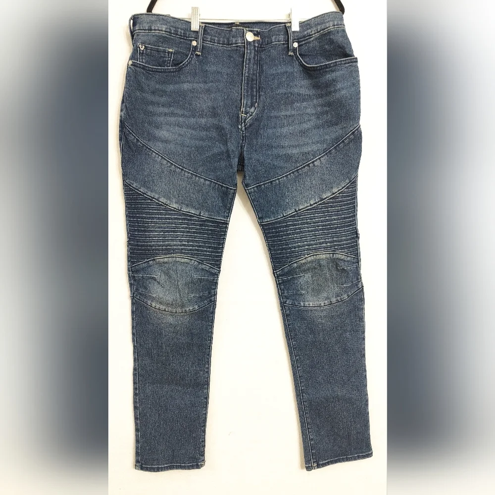 true religion rocco moto skinny style 700123 Medium Blizzard Wash‎ Size 36x32